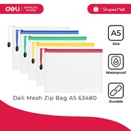 Deli 63480 Mesh Zip Bag A5 [7963480]