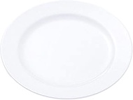 Nagao No.26B Unbreakable White Tableware, Flat Plate, Rim 7.7 inches (19.5 cm), Made in Japan
