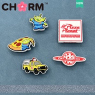 Jibbitz crocs charm crocs Shoe Buckle Shoe Accessories Shoes Flower Cartoon Pizza Three-Eyed Monster