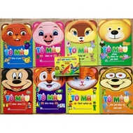 Bilingual English-Vietnamese coloring book for children helps children develop their brains for 4-7 