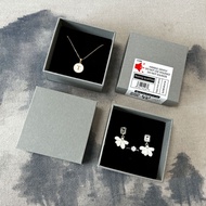 Rushi Gray Square Heaven and Earth Cover Storage Display Pearl Ring Jewelry Gift Box 25.9.9