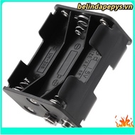 Double Side Spring 6 x 1.5 V AA Battery Holder Case Box Black