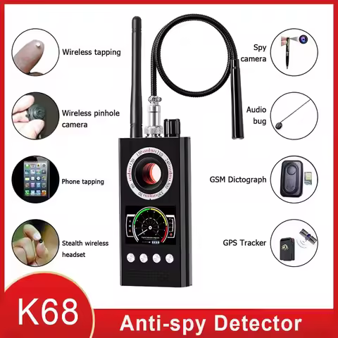 Anti Spy Wireless RF Signal Detector Bug GSM GPS Tracker Hidden Camera Eavesdropping Device Military