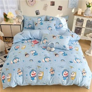 Cartoon Bedsheet Super Single 5in1 Cadar Spongebob Shin Chan Doraemon 2000 TC Include Comforter PRY