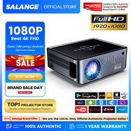 Salange X1PRO Android Projector 4K 8K Supported with 5G WiFi Bluetooth 5.0, Movie Auto Focus Projector 1080P Native 300 ANSI Lumens, Auto Keystone Correction Portable Outdoor Projector Compatible wiht TV Stick, PC