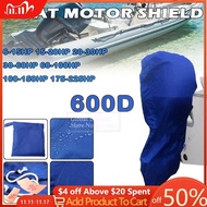 600D 6-225HP Yacht Half Outboard Motor Engine Boat Cover Anti UV Dustproof Cover Marine Engine Protection  Waterproof Bl