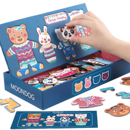 [Voucher 10k]Đồ chơi gỗ thông minh - thời trang bé gái - ghép hình nam châm