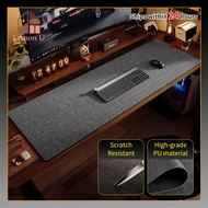 mousepad large Alas Meja Kain Kapas Tekstur Kulit Tahan Air dan Anti Licin untuk Papan Kekunci Kompu