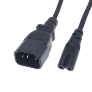 IEC 320 C14 3PIN Male Plug to Figure 8 C7 2PIN Female Power Adapter Cable IEC C13 to C8 Exchanger Co