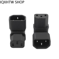 IQXHTW IEC 320 C14-C13 C14 Male To C13 Female 10A 3Pin 90 Angled Corner Plug Bend Up/Down/Left/Right