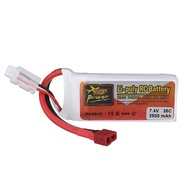 ZOP Power 7.4V 2500mAh 35C 2S LiPo Battery T Deans Plug for RC Drone