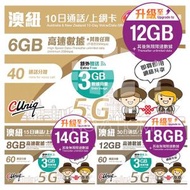 澳洲 | 紐西蘭【澳紐10日】<額外贈送6GB> 無限數據上網卡 + 40通話分鐘【D50】 <啟用期限：31-12-2026>