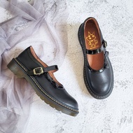 真皮 馬丁瑪莉珍鞋 馬丁鞋 - 時尚黑色 女鞋皮鞋