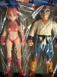 プラレス3四郎 柔王丸 (模型神童3四郎 柔王丸) 柔王丸 及櫻姫 搪膠 Soft Vinyl (Sofubi) 一套兩款 by 壹工房 (Kaiju One)