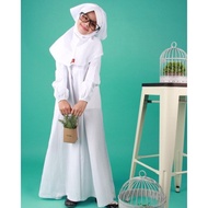 Busana Muslim Anak Perempuan abaya putih DANNIS COLLECTION