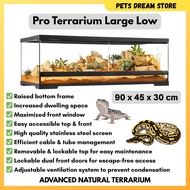 EXO TERRA REPTILE PRO TERRARIUM LARGE LOW 90X45X30CM NATURAL REPTILE TANK PT4411 AMPHIBIANS CAGE BEA