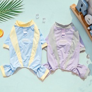 Mesh Dog Clothes Summer Thin Sun Protection Puppy Jumpsuit Onesie 4-Legs Hoodie Pajamas For Small Do