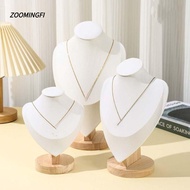 ZOOMINGFI Necklace Display Rack,  Wooden Jewelry Storage Rack,  Show Suede Display Model Necklace