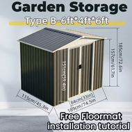 Garden Shed Outdoor garden Storage Outdoor Cabinet Storage metal shed large backyard storage setor l