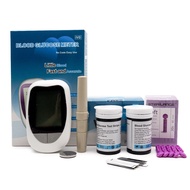 Blood Sugar Meter Kit Glucose Diabetic Monitor 50 Sterile Lancets, Test Strips