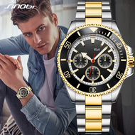 Sinobi นาฬิกาแฟชั่นสุดหรูสำหรับผู้ชาย, นาฬิกาแฟชั่นสุดหรูนาฬิกาข้อมือควอตซ์สแตนเลสสตีลนาฬิกาของขวัญสไตล์ลำลอง