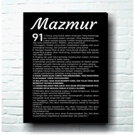 WALL DECOR QUOTES ROHANI DOA MAZMUR 91 AYAT ALKITAB PAJANGAN DINDING HIASAN KAMAR RUANG KERJA