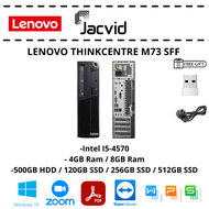 Lenovo ThinkCentre M73 SFF PC (I5-4th Gen-4570/4GB RAM & 8GB RAM / 500GB HDD / 120GB SSD / 256GB SSD