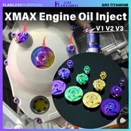 FLAWLESSTI XMAX Engine Oil Inject kit Gr5 titanium bolt yamaha XMAX300 V1 V2 V3 Universal fit