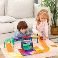 🏎 STEM TOY 🏎 MNTL RACING TRACK CAR STEAM Toys Magnetic Tiles connetix inspired magnetic tiles magnet