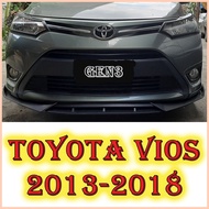 ▫ ❀ ☍ VIOS 2013-2018 GEN3 Black Car Front Bumper Lip Double Chin Splitter Diffuser Body Kit