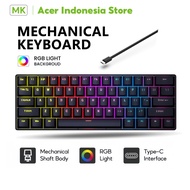 61/68-Key Hot Swap Red Axis Mechanical Keyboard Suitable for Office Students Game Keyboard Colorful 