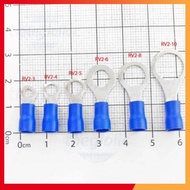 [5 Pieces]- RV2-8 Round Cos Head 27A Wire Size 16-14AWG Screw M8 Blue Shop