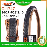 1PC CST MTB bike bicycle tires C1747 tyres 26 27.5 29 inch mountain bike off-road tires 27.5 29 * 2.1 2.25 brown rimmed tires Foldable and not fold wear-resistant Cycling Parts