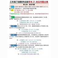 The Third Grade Second Volume Mathematics 21 Mother Questions Special Training Thinking Key Common E