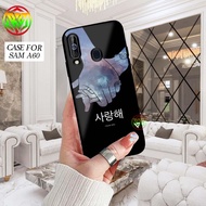 HP Case Samsung A60hp - Glossy Shiny Softcase For Samsung A60 - Full Cover Case Latest Motif QUOTES 