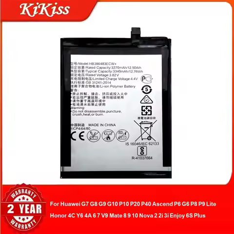 Battery For Huawei G7 G8 G9 G10 P10 P20 P40 Ascend P6 G6 P8 P9 Lite Honor 4C Y6 4A 6 7 V9 Mate 8 9 1