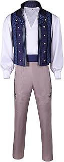Prince Fiyero Costume Cosplay Wizard Fiyero Tigelaar Halloween Cosplay Shrit Pants Vest Belt Outfit