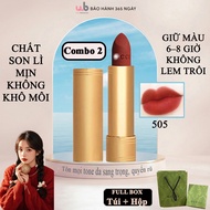 [Combo of 2] G.C Matte 505 Janet Rust brick red lipstick, Bag + Box, smooth lips, long lasting color