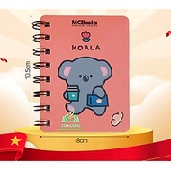 Sổ tay ghi chép A7 gáy xoắn 120 trang học ngoại ngữ MCBooks - Kẻ ngang - Màu ngẫu nhiên