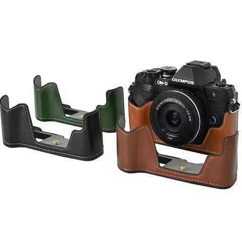 EM10IV PU Camera Half Case Body Base Shell Skin Protector for Olympus OM-D OMD E-M10 Mark IV 4 EM10 