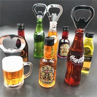 Soda Coke Sprite Beer Bottle Fridge Magnet Creative Bottle Opener Magnet Wine Opener 3D Personalized