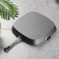 Cast Iron Steak Frying Pan Non-stick Household Square Stripes Frying Steak Pan Frying Pan No Coating