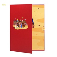 （High discounts）royalking.my Handmade 3D Christmas House Scene Card for Family Gathering Unique Gree