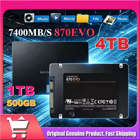 Solid State Disk SSD 870 EVO 1TB2TB4TB Internal HDD Hard Drive Sata3 2.5 Inch For Laptop Microcomput