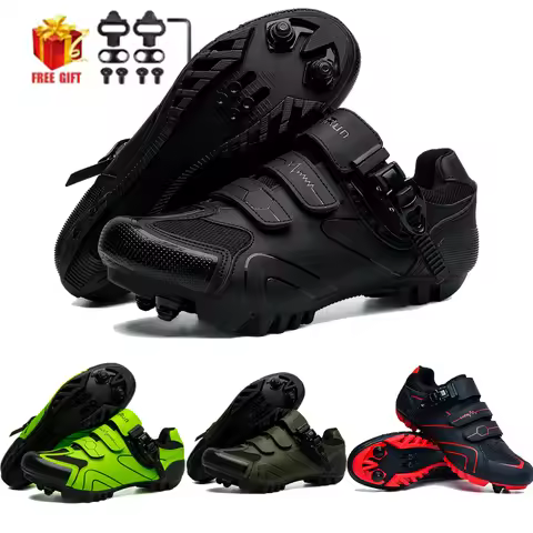New Men's Cycling Shoes, Convenient Double Rotating Buckle Mountain Shoes, Road Cycling Shoes, Outdo