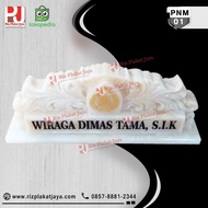 Papan Nama Meja DPR Marmer Onyx Premium