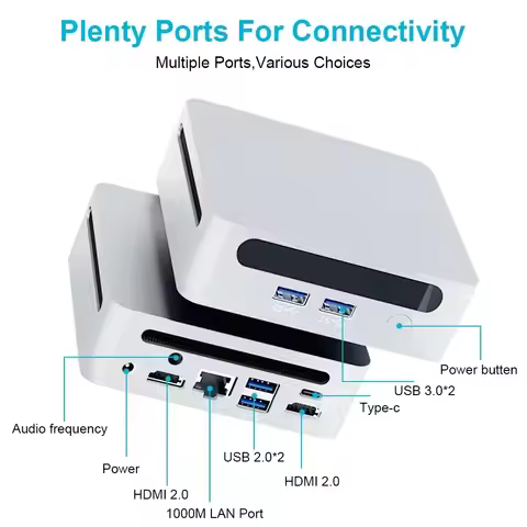SZBOX AMD Ryzen R5 5500U R3 4700U/5300U Mini PC Windows 11 PRO DDR4 3200MHz NVME SSD WiFi 6 BT 5.2 D
