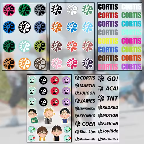 CORTIS 3D Transfers UV DTF Crystal Label Transfer Sticker Waterproof Handbook Notebook DIY Decorativ