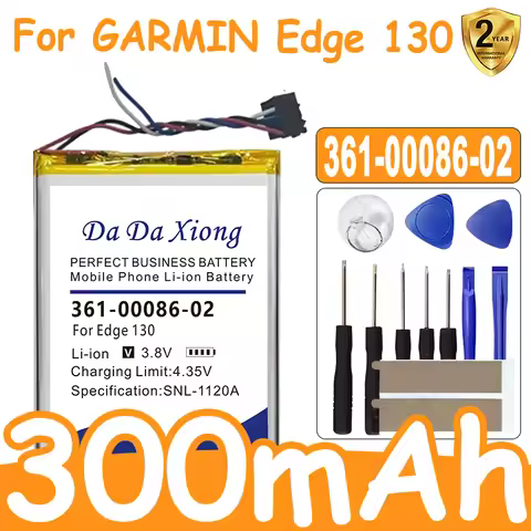 DaDaXiong Brand-New 300mAh 361-00086-02 Battery for GARMIN Edge 130 Edge130 1ICP4/20/28 Batteries + 