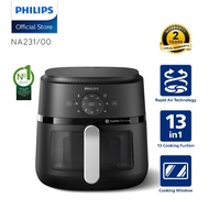 PHILIPS Digital Air Fryer NA231/00 Healthy Low Fat Multi-Cooker 6.2 Liters, Non-Stick Frying Basket